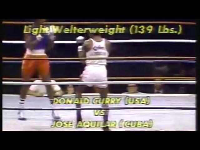 Donald Curry (USA) vs José Aquillar (CUBA). Boxing. 1978