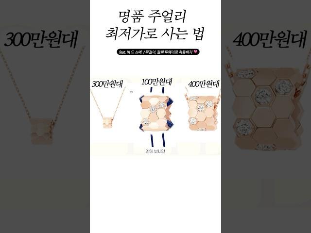 400만원대 목걸이를 100만원대로 사는 법