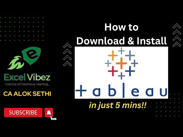 How to Download & Install Latest Tableau Public Software  || CA Alok A Sethi