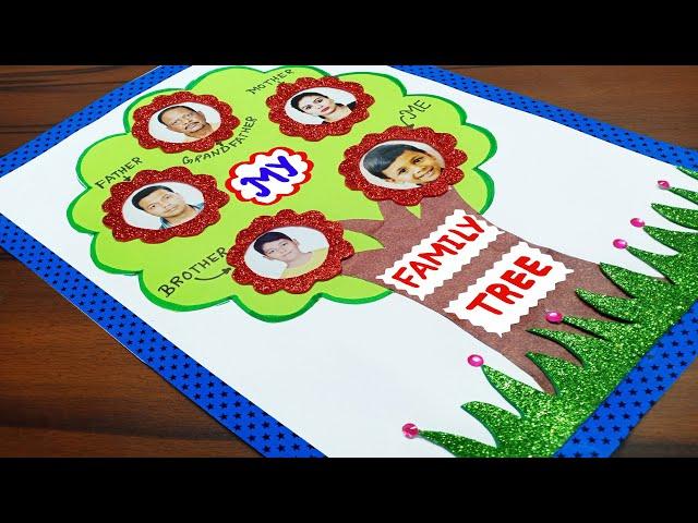 Family Tree School Project | How to Make Family Tree | Family Tree Model | Family Tree Project Idea