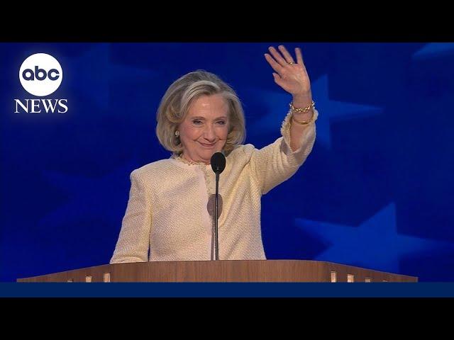 FULL SPEECH: Hillary Clinton gets standing ovation as she fires up DNC crowd