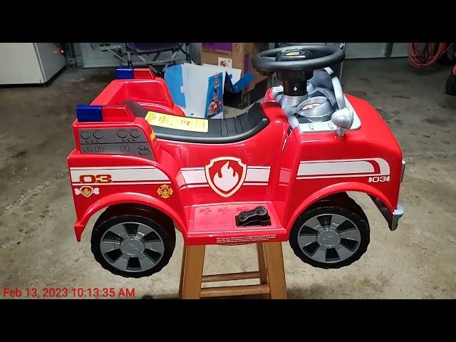 Dynacraft 6v Fire Truck Ride On