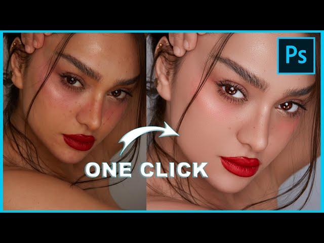 How to: Skin Retouch In ONE CLICK + FREE PHOTOSHOP ACTION