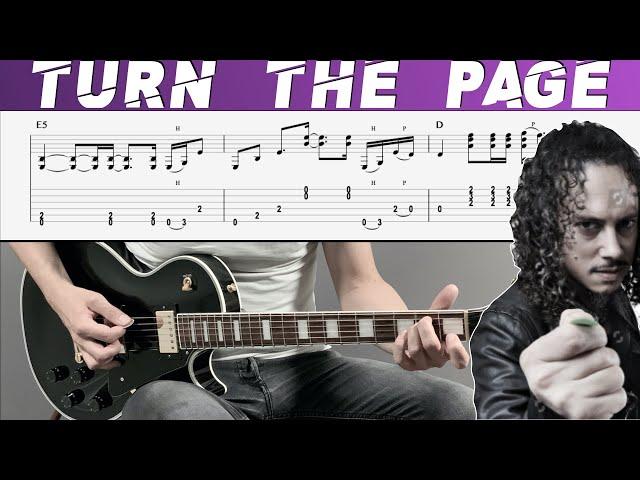 METALLICA - TURN THE PAGE (Guitar cover with TAB | Lesson)