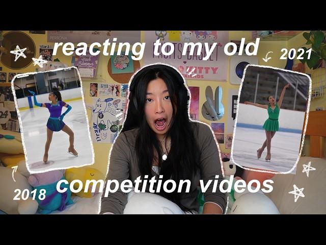 reacting to my old competition programs + exhibitions  | seeing how much my skating has improved