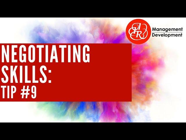 IIR MD's Negotiating Skills - Tip #9