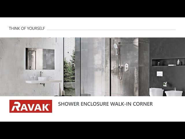 RAVAK installation instructions - Walk-in shower enclosure, corner model