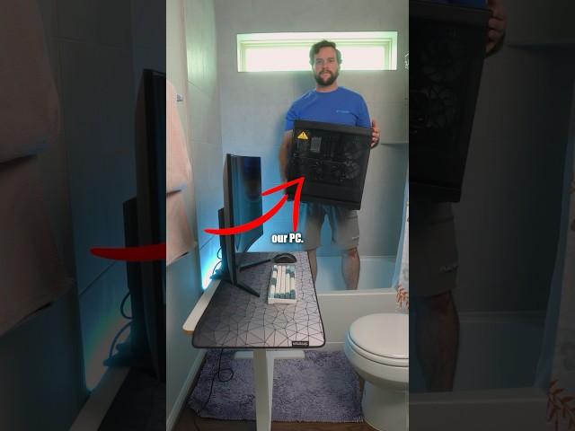 I built the Ultimate Gaming Bathroom… #gaming #gamingsetup #gamingroom #pc #shorts