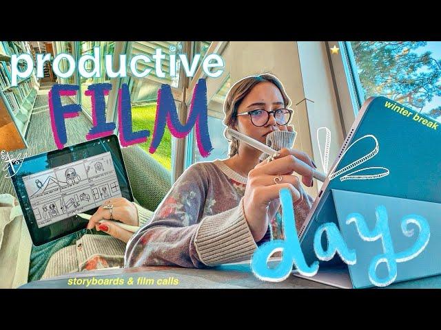 CRAM DAY as a *film student* during winter break | planning my short film