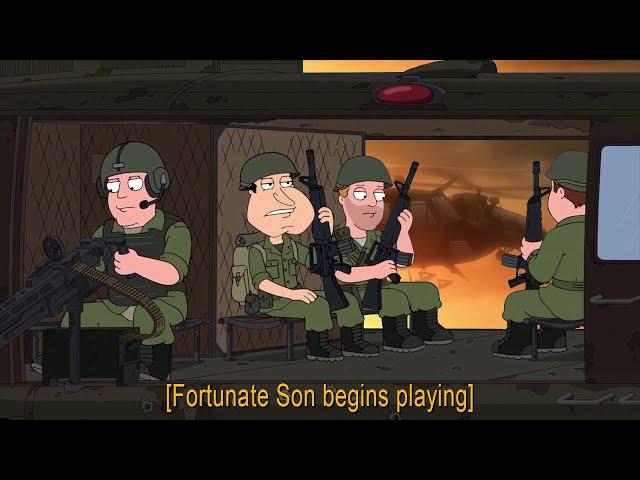 GATE Heli scene but with Fortunate Son