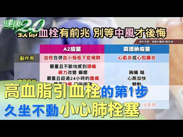 高血脂是形成血栓的第1步 久坐不動小心肺栓塞 健康2.0