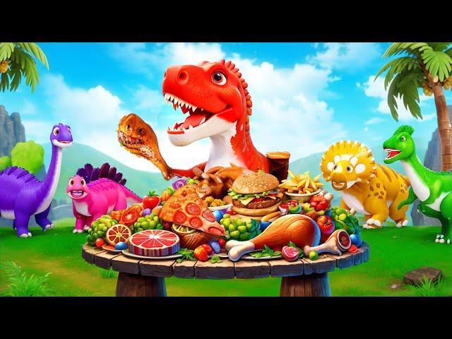 Crazy T-Rex Food Mukbang! Funny Dinosaurs Eating Food | Jurassic World Animation