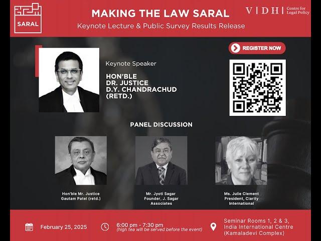 Making the Law SARAL: Keynote Lecture and Survey Results Release