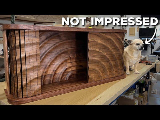 Is this woodworking? Whiskey Cabinet with Sliding Tambour Doors