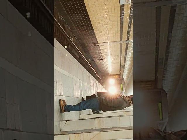 Поезд "ока" прибывает на станцию Новые Черёмушки