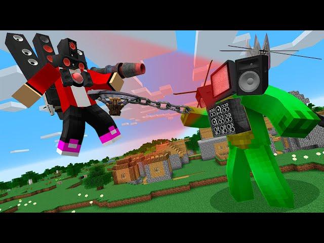 JJ SPEAKER MAN vs Mikey TV MAN TITAN in Minecraft! - Maizen