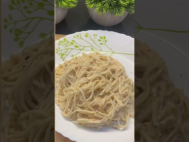 Check my page for full recipe #whitesaucepasta #cooking #food #youtubeshorts