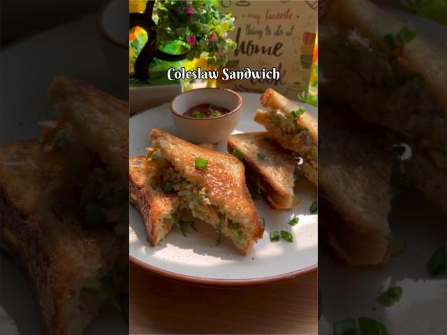 Coleslaw Sandwich -Easy breakfast recipe #coleslaw #sandwich #breakfast #easyrecipe #breakfastideas