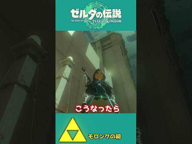 【ティアキン】バネ台を作動させず絶壁を上れ！！救世主はまさかのカボチャ！？【祠攻略】＃Shorts