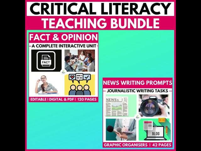 Critical Literacy Bundle for Students and Teachers