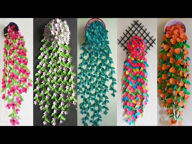 5 color paper flower wall hanging/5 beautiful paper flower wall hanging