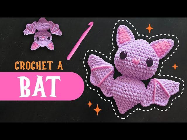 spooky bat crochet tutorial  | beginners friendly | US terms | Lala Crochet Boutique