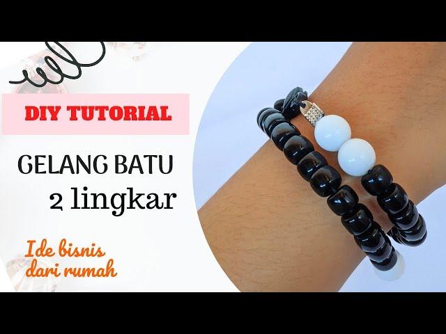 BEADED BRACELET 2in1 TASBIH ROSARIO stone jewellery DIY TUTORIAL