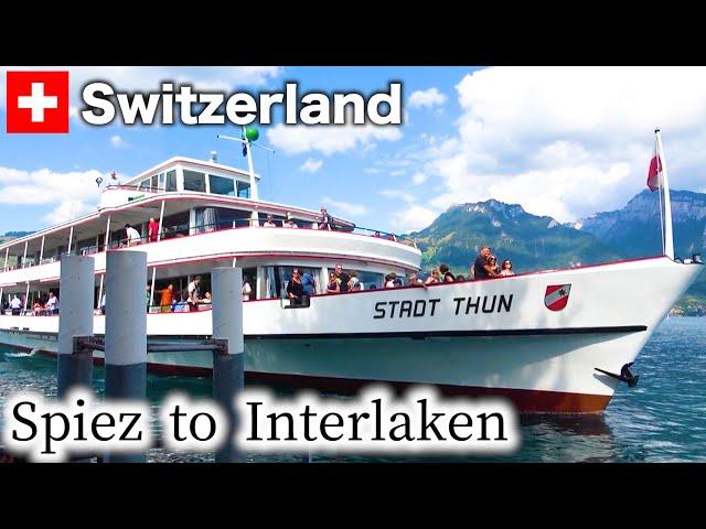 Amazing Switzerland Cruise on the Beautiful Lake Thun (Spiez→Interlaken West)