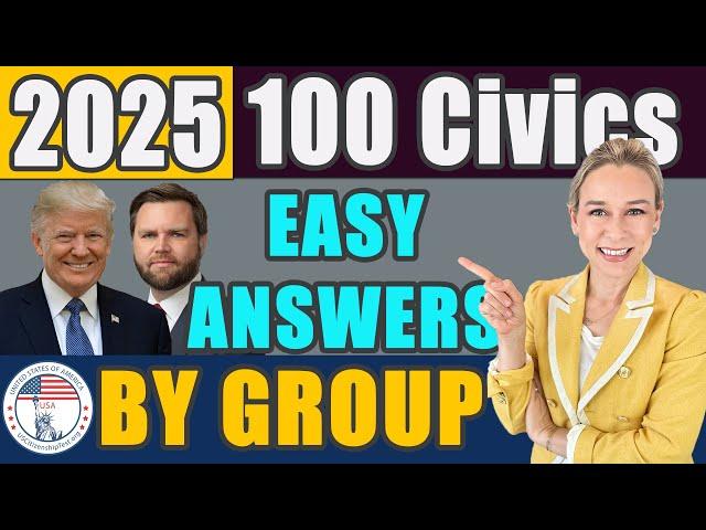 2025 U.S. Citizenship Official USCIS 100 Civics Questions 2008 version BY GROUP v12G1