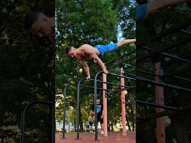 Insane First Outside Calisthenics Workout (Planche PU): Defying Gravity!  #shorts #calisthenics