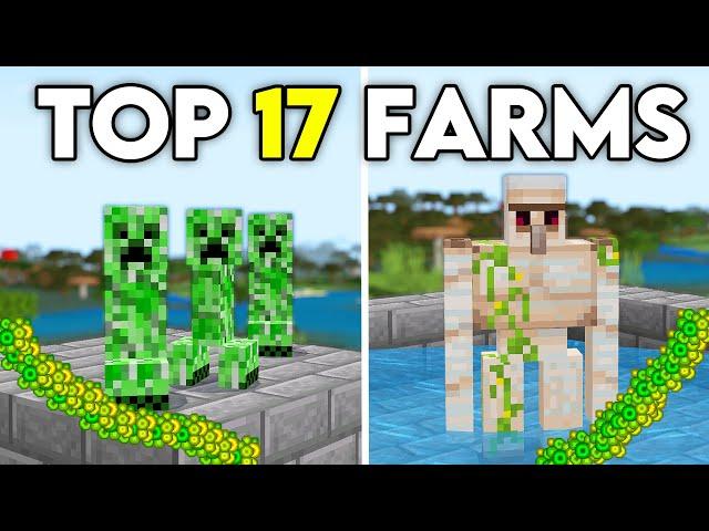 TOP 17 MUST HAVE FARMS in 1.21 Minecraft Bedrock !