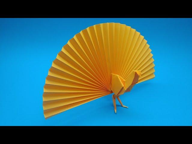 Origami Peacock. How to make a Peacock with paper.