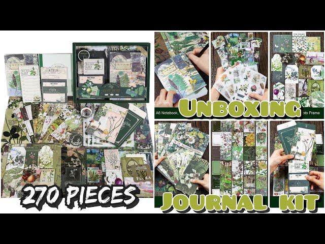 Unboxing 270 pcs GREEN journal supply kit | HASTHIP #amazon #journal #scrapbooking @hasthip