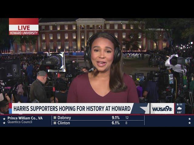 Crowds erupted as they listened to the results at Howard University