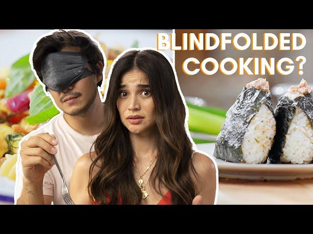 Cooking Viral Tiktok Recipes Blindfolded with Anne Curtis (Feta Pasta and Tuna Onigiri)