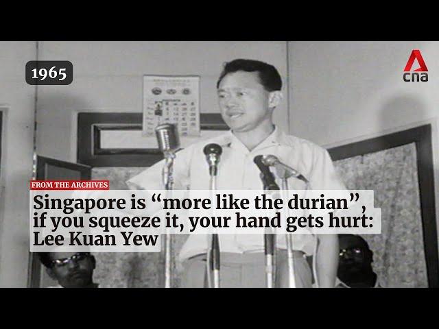 Singapore is "like the durian"; try and squeeze it, you get hurt: Lee Kuan Yew | From the archives