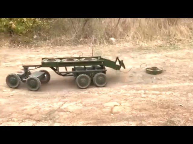 Russian mining drone sets up mine barrier in Ukraine