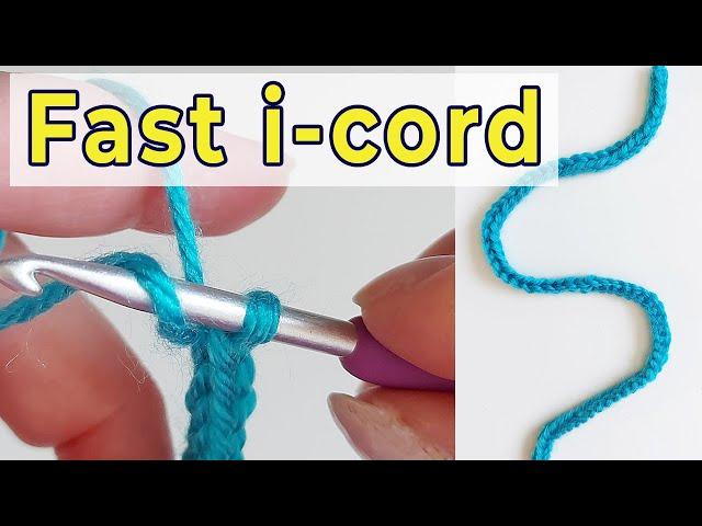 How to crochet easy i-cord. Making crochet cord