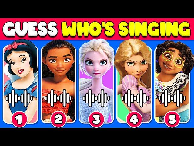 Guess Who's Singing ️| Disney Song Quiz Challenge | Snow White, Moana, Elsa, Rapunzel, Mirabel