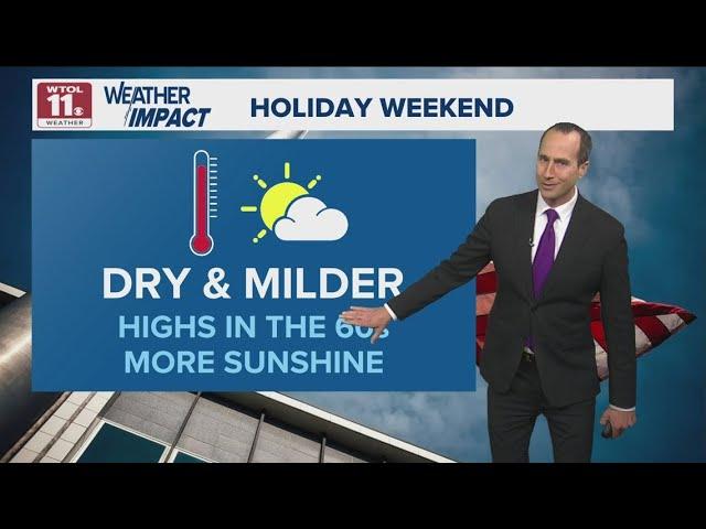 Scattered showers end; dry, brisk, breezy with mostly cloudy skies Friday | WTOL 11 Weather - May 22