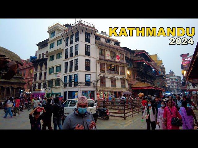  Kathmandu City Tour 2024 - 4K Virtual Walking in Capital City of Nepal 