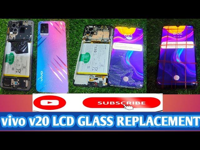 Vivo v20 Lcd glass replacement. how to open Vivo v20 broken Glass replacement