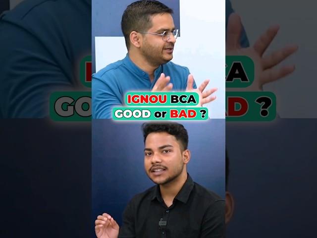 IGNOU BCA Course Good or Bad? Open BCA Student Interview! #shorts #bca #ignou #openbca #bcajobs