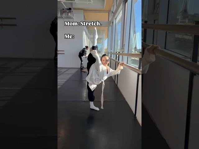 I always have to tell her to stretch! Lol ‍️ #dancemoms #dance #dancer #dancelife #stretching