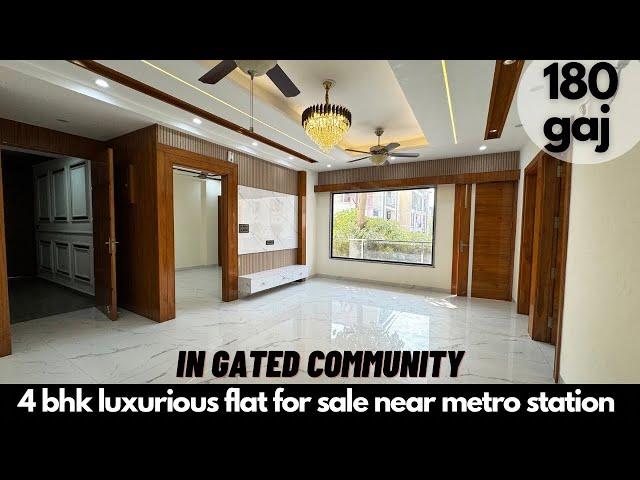 4 bhk flat for sale in vaishali ghaziabad||4bhk in gated community में मेट्रो स्टेशन के पास ।