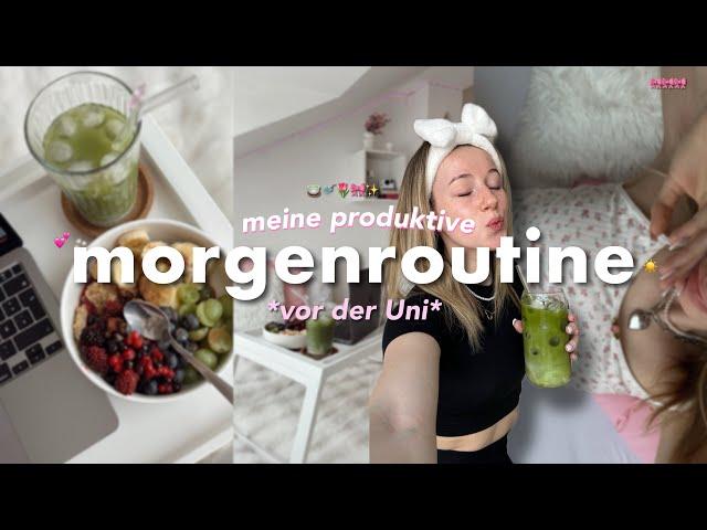 meine *produktive* morgenroutine  vor der Uni | matcha tutorial, skincare & makeup routine