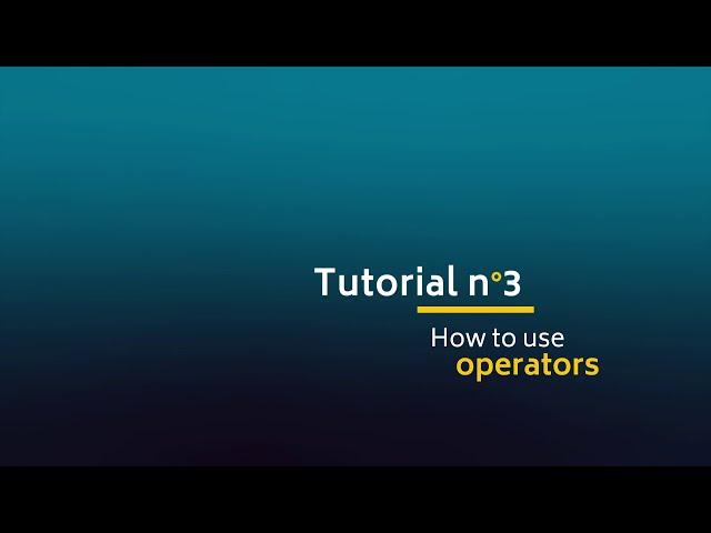 Mountains® Tutorial 3 | How to use Operators in Mountains®