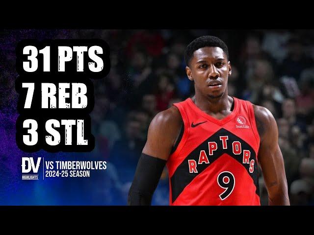 RJ Barrett vs Timberwolves 31 pts 7 reb 3 stl | Nov 21, 2024 | Regular Season