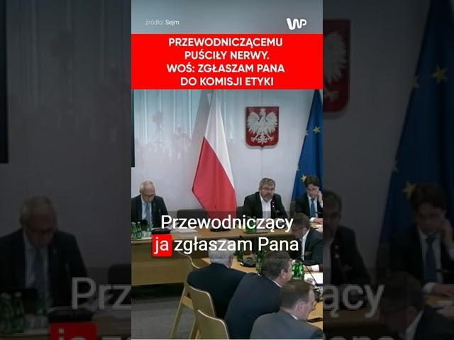 Przewodniczący nie wytrzymał. Woś szybko go zgasił