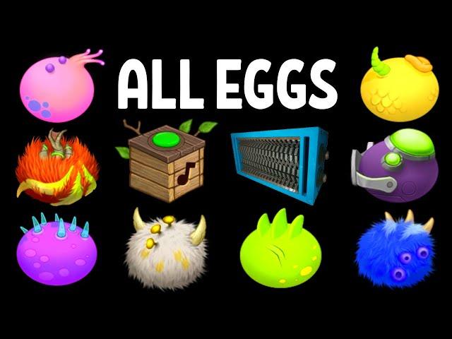 All Eggs - My Singing Monsters Plant Island (Sound and Animation)